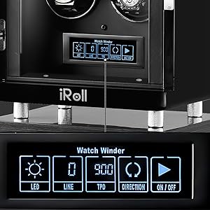 Эксклюзивные часы Rotomat 4 iRoll Watch Winder Roma Pilot со светодиодной подсветкой