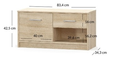 TIPS SZAFKA 1d1s , DĄB SONOMA , NOWOCZESNY STYL !