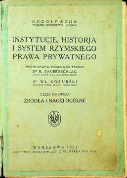 Instytucje historja i system rzymskiego prawa