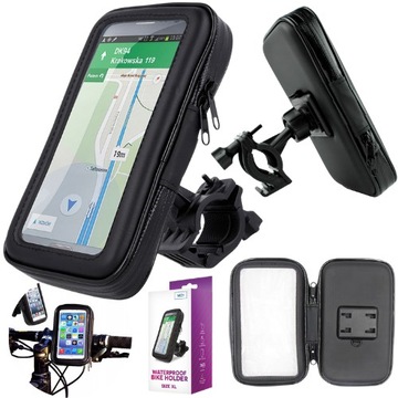 WODOODPORNY UCHWYT ROWEROWY SAKWA POKROWIEC TORBA TRWAŁY NA KIEROWNICĘ GPS