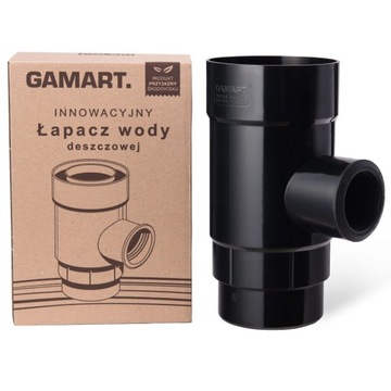 Automatyczny łapacz wody deszczowej z dachu PVC fi 100/50 czarny Gamart