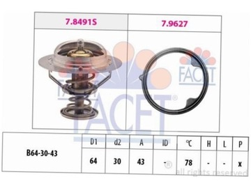 FACET 7.8491 TERMOSTAT KAPALINA CHLADÍCÍ