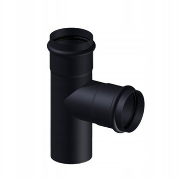 TRÓJNIK FI 80mm 90° CZARNY DARCO DO PIECÓW NA PELLET BLACHA 1,2mm