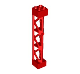 LEGO Czerwony Filar Podpora Kolumna 2x2x10 95347