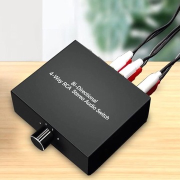 4 Ways Bi directional R L Stereo Audio Switcher