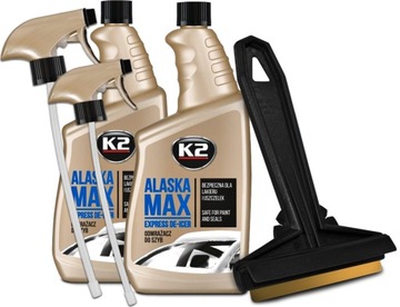 K2 ALASKA ODMRAŻACZ DO SZYB 2x700ML SKROBACZKA MURSKA MOSIEŻNYM OSTRZEM 575