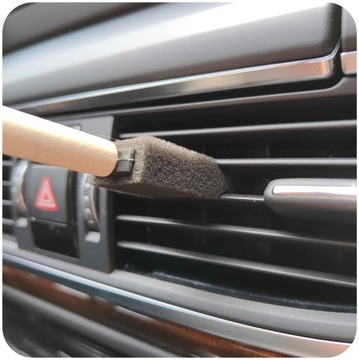 Кисть-губка плоская поролоновая с деревянной ручкой - черная, 45х25мм 1 шт.