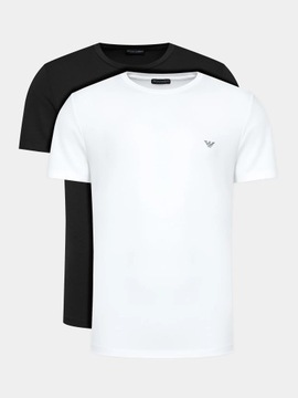 T-shirt męski EMPORIO ARMANI 2-PAK czarny i biały XL