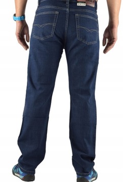 Męskie jeansy Bigrey spodnie granatowe m.718 nadwymiar W 44 dł. L 34