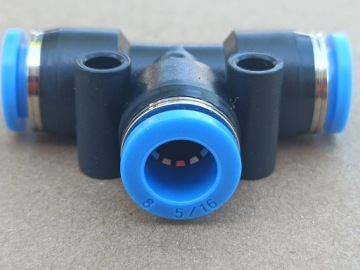 Соединитель Т-образный Пневматический вставной разветвитель диаметром 8 мм PE 8