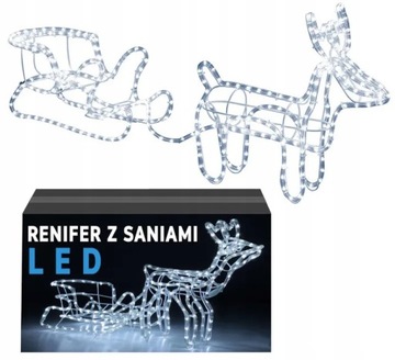 ОЛЕНЬ С САНЯМИ СВЕТОДИОДНЫЕ ОГНИ РОЖДЕСТВЕНСКОЕ УКРАШЕНИЕ ДЛЯ ДОМАШНЕГО САДА