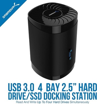 USB 3.0, 4 отсека, 2,5-дюймовый жесткий диск/док-станция SSD