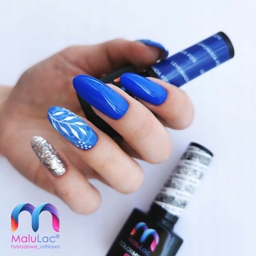 MaluLac zestaw 9x lakier hybrydowy uv led + LAMPA
