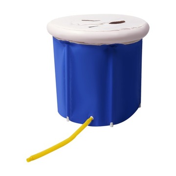 Синяя складная надувная ванна 70*70 см