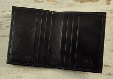 PREMIUM skórzane ETUI na KARTY banknoty dokumenty portfel ROVICKY skóra blc