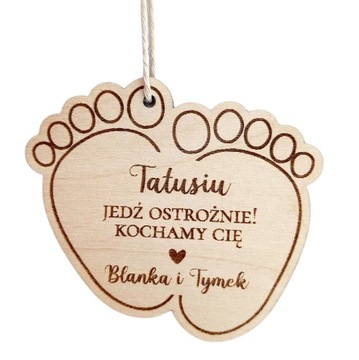 Prezent dla taty na dzień ojca Zawieszka do auta