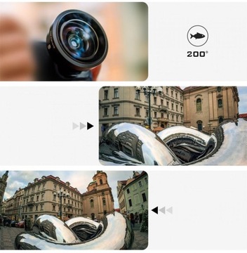 Линзы широкоугольный рыбный глаз 200 ° Freewell-Iphone 15 14 13 (FW-SH-FE)