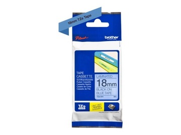 Brother TZE541 TZE-541 18mm czarne na niebieski 8m