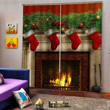 Комплект из 2 штор Непрозрачный декоративный