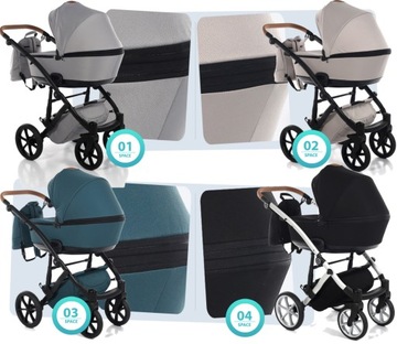 КОЛЯСКА JUNAMA 2IN1 SPACE 03 I + ОРИГИНАЛЬНЫЕ АКСЕССУАРЫ
