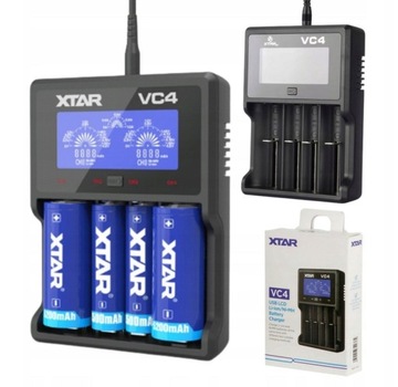 ЗАРЯДНОЕ УСТРОЙСТВО 18650 26650 XTAR VC4 LCD