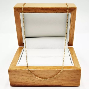KLASYCZNY DAMSKI ZŁOTY ŁAŃCUSZEK SPLOT SINGAPUR 46,5 CM 585