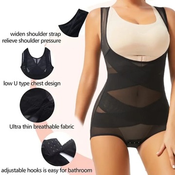 Women Bodysuit Briefs Full Body Shaper Underwear S