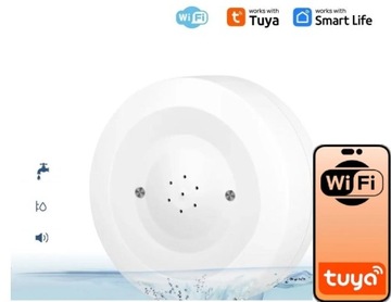 CZUJNIK SONDA WYCIEKU ZALANIA WODY WIFI-TUYA SMART LIFE SYGNAŁ 80dB