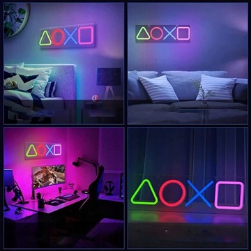 НЕОНОВАЯ НОЧНАЯ ЛАМПА НЕОНОВЫЕ СИМВОЛЫ ДЛЯ ГЕЙМПАДА PS4