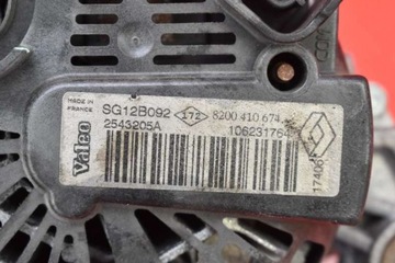 ALTERNÁTOR 8200410674 RENAULT LAGUNA 2 II 1.6 16V 06R