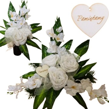 CEMETERY CREATIONS Набор композиции + букет искусственных цветов на могилу