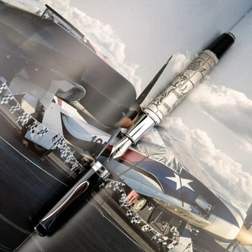 High Quality Metal Fountain Pen World Map Silver Plated Pen Men's Non