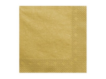 Бумажные салфетки золотистого цвета с блеском и металликом