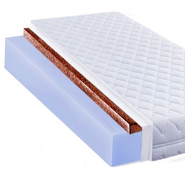 Twardy materac 180x200 kokos oddychający piankowy usztywniony trwały 26cm
