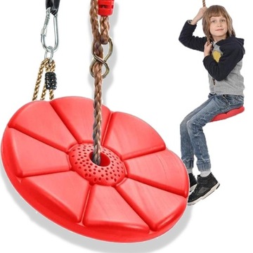 HUŚTAWKA OGRODOWA DLA DZIECI OKRĄGŁA DYSK MOCNA