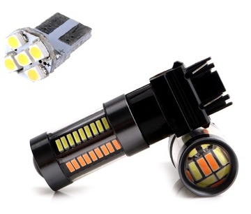 DUAL COLOR P27/7W 66 led 4014 3157 biały + pomarań