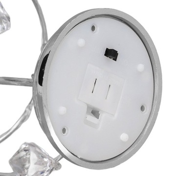 СЕРЕБРЯНАЯ РОЖДЕСТВЕНСКАЯ ЕЛКА ХРУСТАЛЬНАЯ СВЕТОДИОДНАЯ ЛАМПА УКРАШЕНИЕ