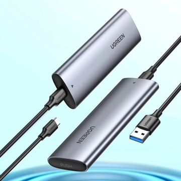 Корпус для жесткого диска Ugreen Disk Bay M.2 B-Key SATA 3.0 5 Гбит/с, серый