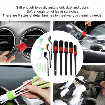 Набор кистей для детализации автомобиля, 12 шт.