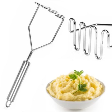 TŁUCZEK DO ZIEMNIAKÓW KARTOFLI PUREE WARZYW PRASKA SPIRALNA UBIJAK STALOWY