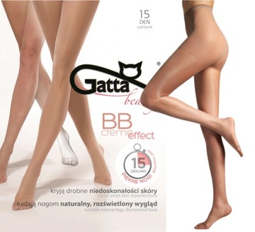 Rajstopy BB creme z połyskiem Gatta 3-M golden