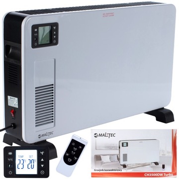 MOCNY GRZEJNIK ELEKTRYCZNY KONWEKTOROWY 2300W MALTEC PILOT TERMOSTAT DUŻY