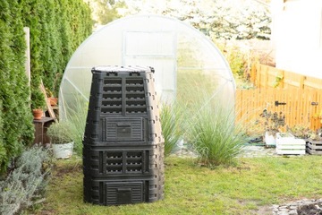 БОЛЬШОЙ ДОМАШНИЙ САД КОМПОСТЕР 1000л Patrol Черный Вентиляция Ирригация