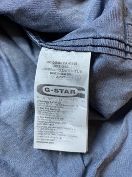 G-STAR RAW DENIM VINTAGE GSRD oryginalna granatowa bawełniana KOSZULA L