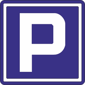 Naklejka ZNAK Parking kwadrat 12 cm