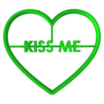Foremka PREMIUM Wykrawacz do Pierników Ciastek WALENTYNKI Serce KISS ME 8cm