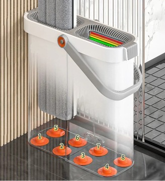 MOP płaski 40cm HouseVac dwie oddzielne komory 3 x mikrofibra ekstra SLIM