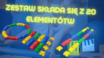 Сенсорная дорожка Монтессори, бревно, река, большой набор из 20 элементов