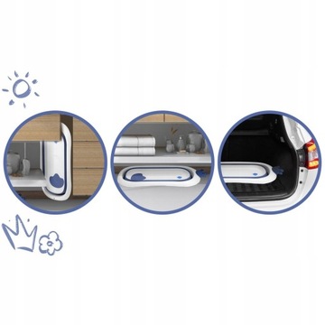 Детская ванночка с подушкой RK-280, бело-синяя