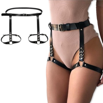 SKÓRZANY pas do POŃCZOCH UPRZĄŻ NA UDA harness